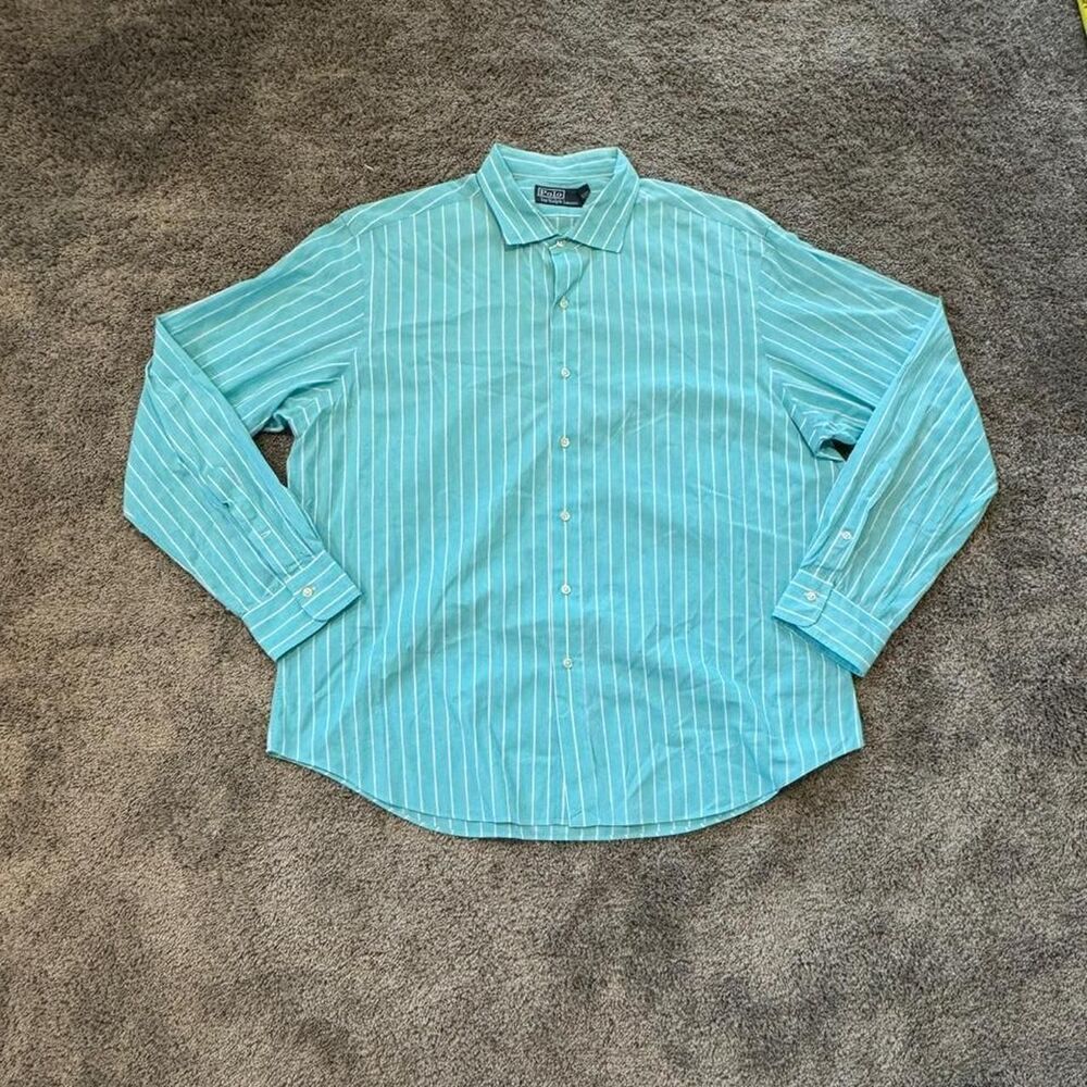 Polo-ralph-lauren Men's Blue and Green Shirt